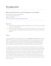 Municipal Services and Properties Committee