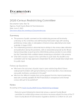 2020 Census Redistricting Committee