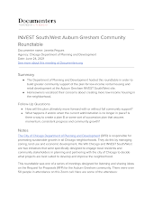 INVEST South/West Auburn Gresham Community Roundtable