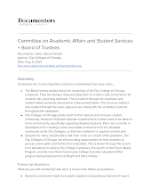 Committee on Academic Affairs and Student Services + Board of Trustees