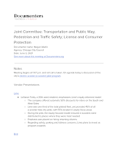 Joint Committee: Transportation and Public Way; Pedestrian and Traffic Safety; License and Consumer Protection