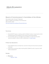 Board of Commissioner’s Committee of the Whole