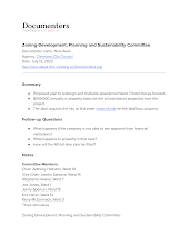 Zoning-Development, Planning and Sustainability Committee