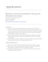 Workshop: Understanding Workforce Housing and Affordability (recording)