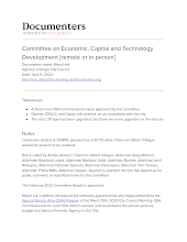 Committee on Economic, Capital and Technology Development [remote or in person]