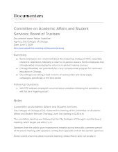 ​Committee on Academic Affairs and Student Services; Board of Trustees