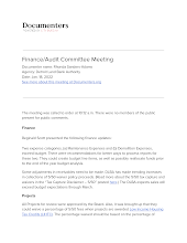 Finance/Audit Committee Meeting