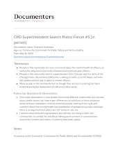 CPD Superintendent Search Public Forum #5 [in person]