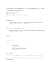 Committee on Health and Human Relations [remote]