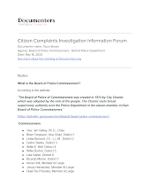 Citizen Complaints Investigation Information Forum