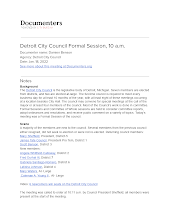 Detroit City Council Formal Session, 10 a.m.