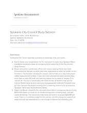 Spokane City Council Study Session
