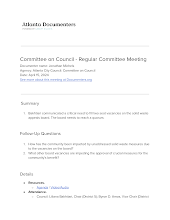 Committee on Council - Regular Committee Meeting