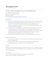 FY22 Capital Budget Community Meeting 1