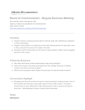 Board of Commissioners - Regular Business Meeting