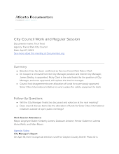 City Council Regular Session
