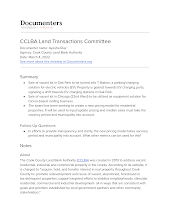 CCLBA Land Transactions Committee