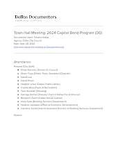 Townhall Meeting: 2024 Capital Bond Program (D6)