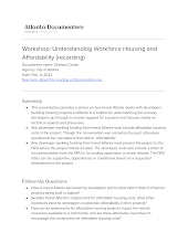 Workshop: Understanding Workforce Housing and Affordability (recording)