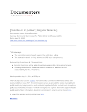 [remote or in person] Regular Meeting