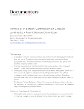 [remote or in person] Commission on Chicago Landmarks + Permit Review Committee