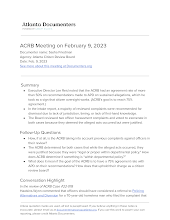 ACRB Meeting on February 9, 2023