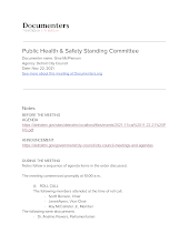 Public Health & Safety Standing Committee