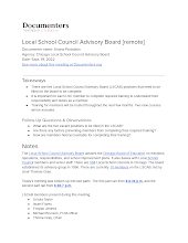 Local School Council Advisory Board [remote]