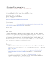Millard Public School Board Meeting