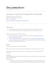 [remote or in person] Chicago Plan Commission