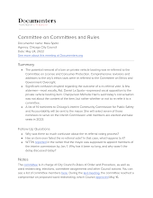 Committee on Committees and Rules