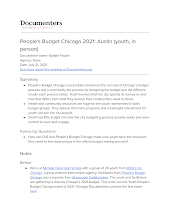 People's Budget Chicago 2021: Austin  (youth, in person)