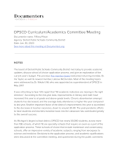 DPSCD Curriculum/Academics Committee Meeting
