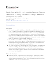Finance Committee + Quality and Patient Safety Committee