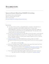 Special Board Meeting: ESSER III funding