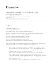 CODA BRUSH PARK LOCAL Public Hearing