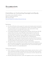 Committee on Contracting Oversight and Equity