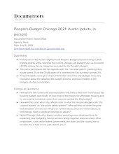 People's Budget Chicago 2021: Austin (adults, in person)