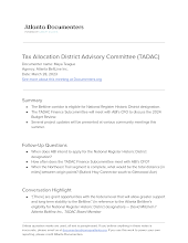 Tax Allocation District Advisory Committee (TADAC)
