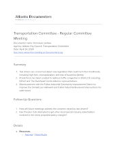 Transportation Committee - Regular Committee Meeting