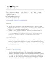 Committee on Economic, Capital and Technology Development