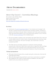 Akron City Council - Committee Meetings