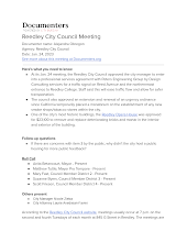 Reedley City Council Meeting
