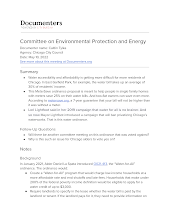 Committee on Environmental Protection and Energy