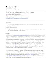 2020 Census Redistricting Committee