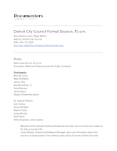 Detroit City Council Formal Session, 10 a.m.