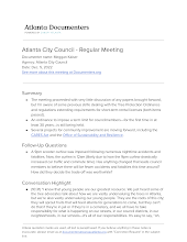 Atlanta City Council - Regular Meeting