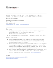 Focal Point U.S. EPA Brownfields Cleanup Grant Public Meeting