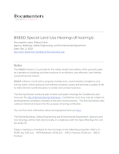 BSEED Special Land Use Hearings (4 hearings)