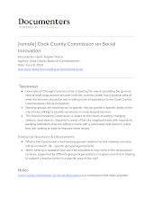 [remote] Cook County Commission on Social Innovation